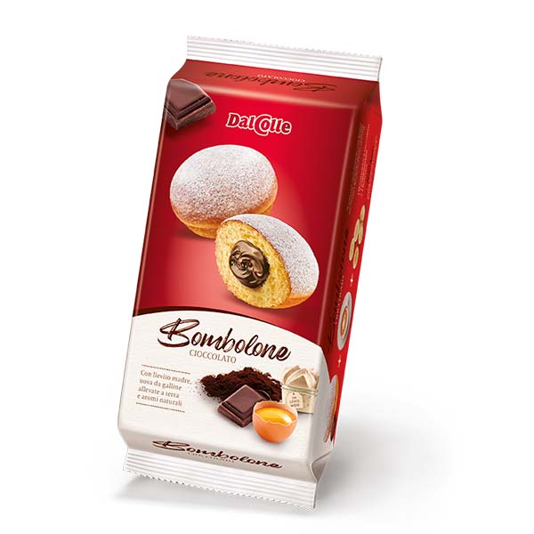 BONBOLONE FILLED WITH CHOCOLATE CREAM Brand "Dal Colle"