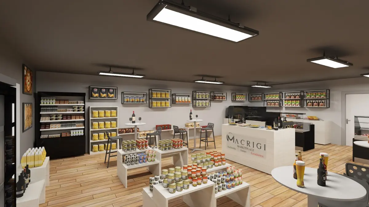Concept degli spazi Macrigi dedicati a presentazioni e degustazioni